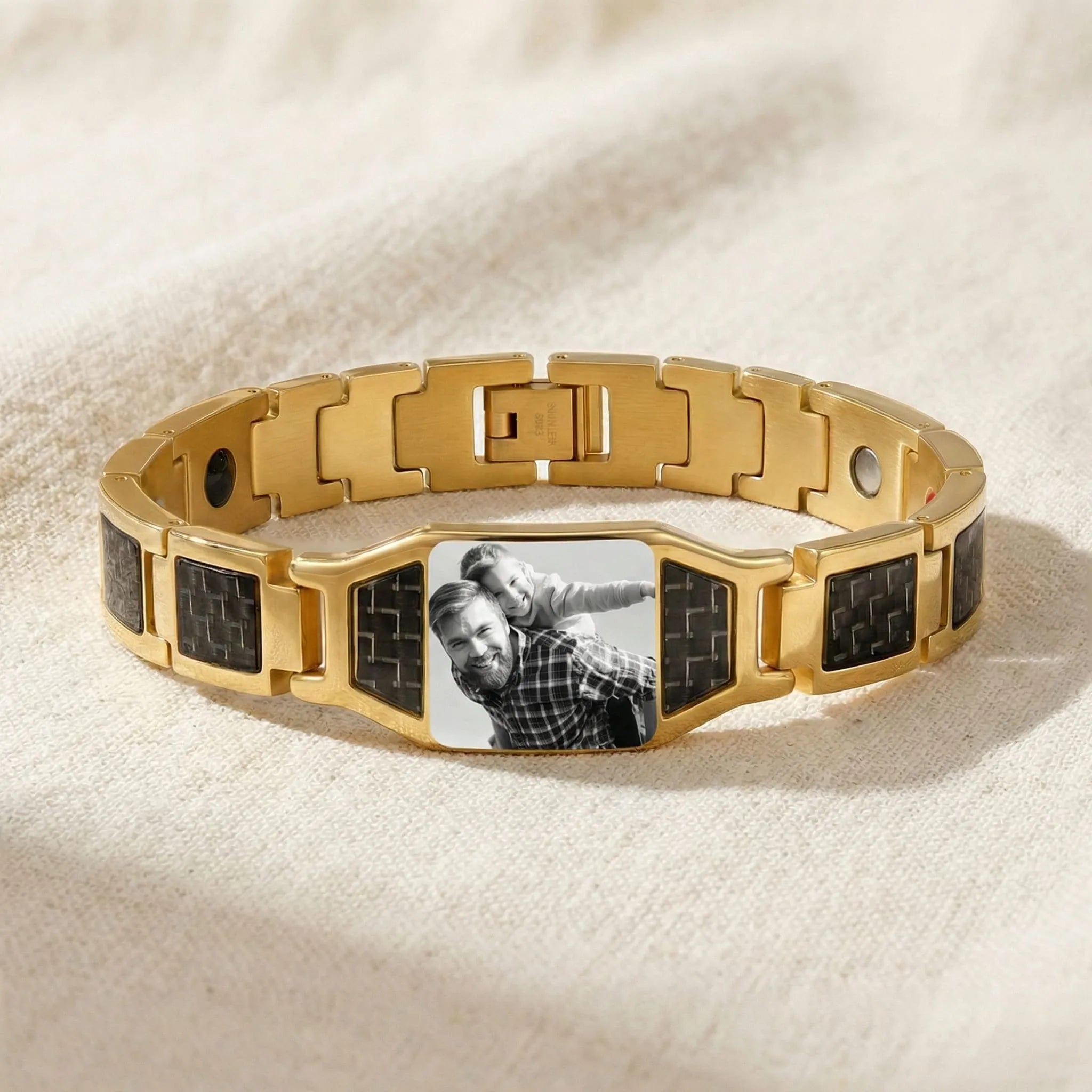 Customizable carbon fiber photo bracelet 主图